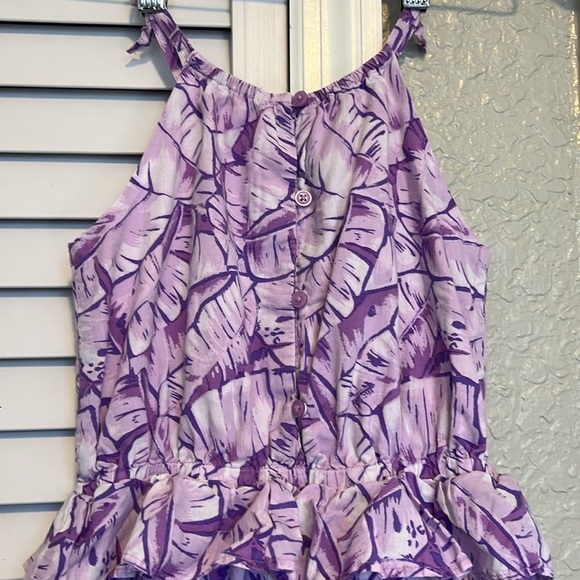 Janie and Jack PALM LEAF PEPLUM ROMPER - Picture 6 of 10